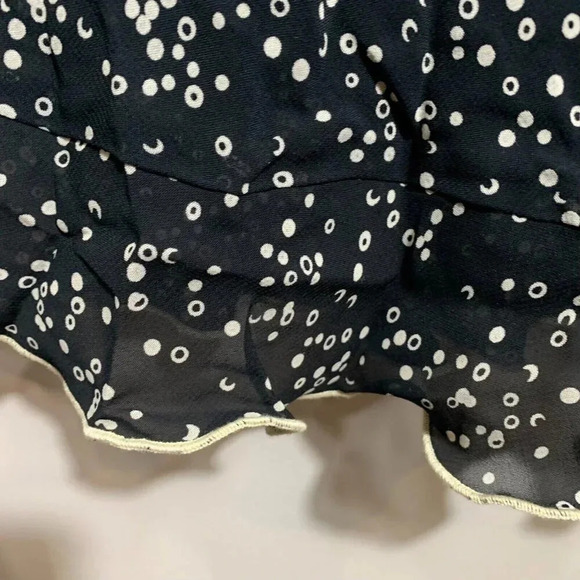 J. Jill Dress Black White Midi Size 8 lined Sleeveless Ruffle Church Work NWT - Picture 7 of 11